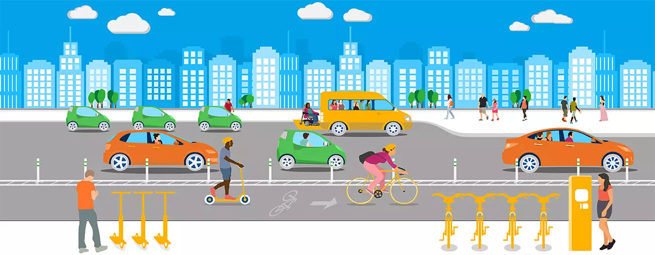 Shared mobility illustration